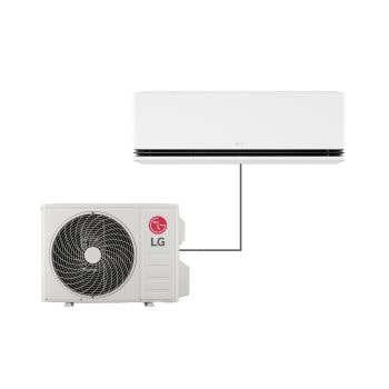 Vista frontale di Condizionatore monosplit DUALCOOL AI Deluxe | 24000 BTU | AI Air, Soft air H24S1DA